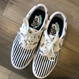 Vans Black and White stripe Comfy Cush